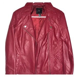 Burgundy Moto Jacket